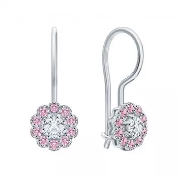 Серебряные серьги с фианитами