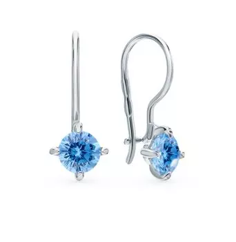 Серебряные серьги с фианитами