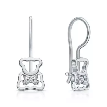 Серебряные серьги с фианитами