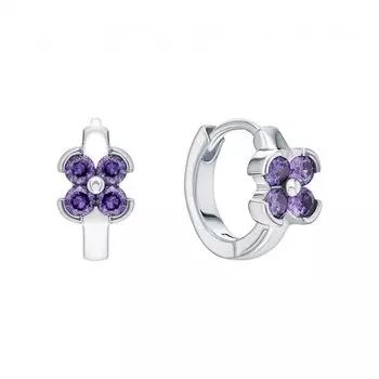 Серебряные серьги с фианитами