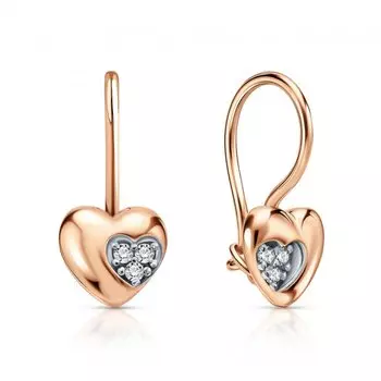 Серебряные серьги с фианитами