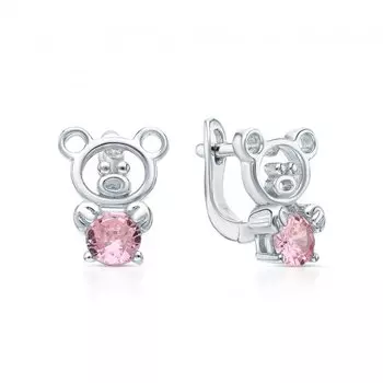 Серебряные серьги с фианитами