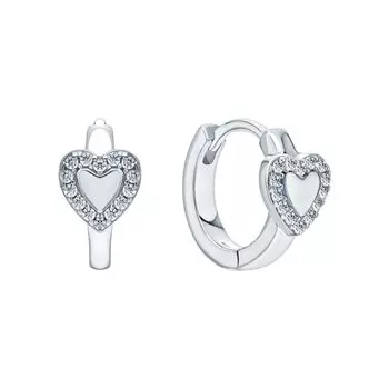 Серебряные серьги с фианитами