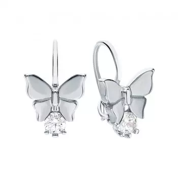 Серебряные серьги с фианитами