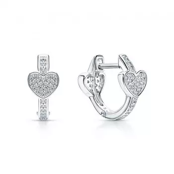 Серебряные серьги с фианитами