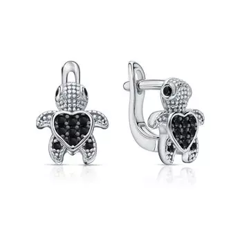 Серебряные серьги с фианитами