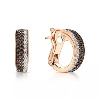 Серебряные серьги с фианитами и алпанитами