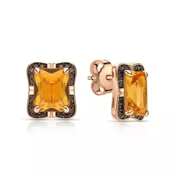 Серебряные серьги с фианитами и алпанитами