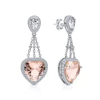 Серебряные серьги с фианитами и алпанитом