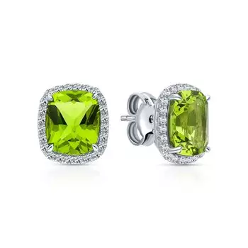 Серебряные серьги с фианитами и алпанитом