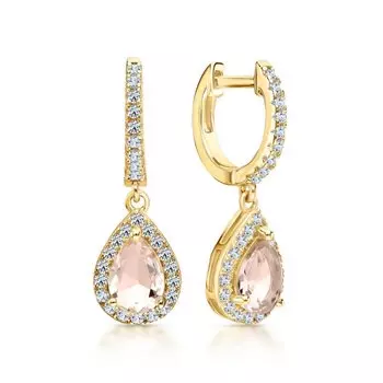 Серебряные серьги с фианитами и алпанитом