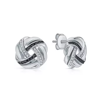 Серебряные серьги с фианитами и со шпинелью