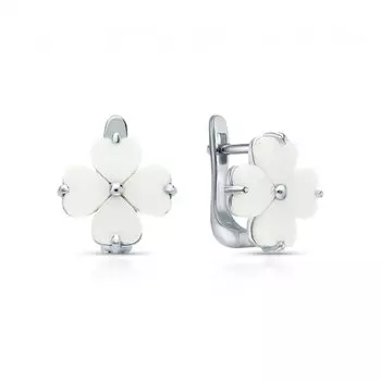 Серебряные серьги с керамикой