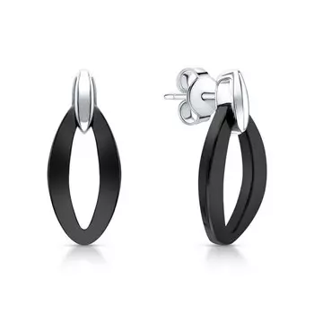 Серебряные серьги с керамикой