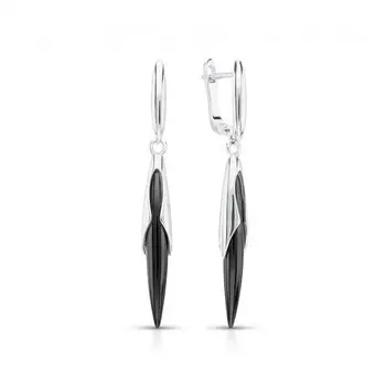 Серебряные серьги с керамикой