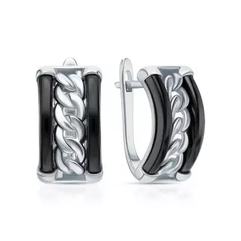 Серебряные серьги с керамикой