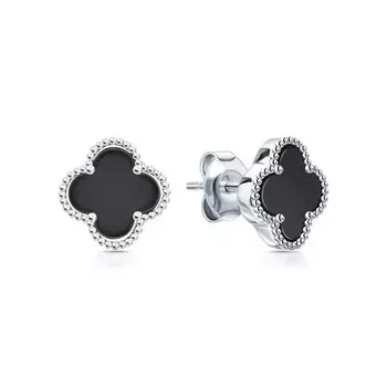 Серебряные серьги с керамикой