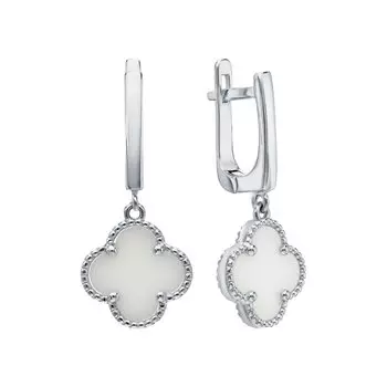 Серебряные серьги с керамикой