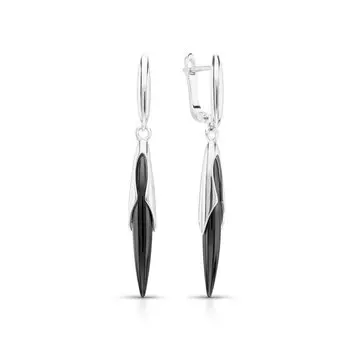 Серебряные серьги с керамикой