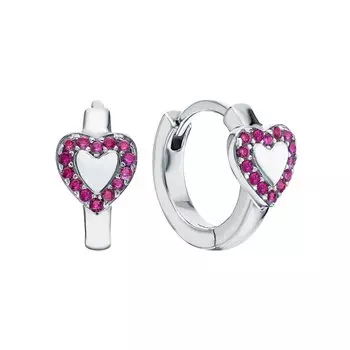 Серебряные серьги с корундом