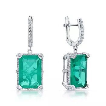 Серебряные серьги с кварцами