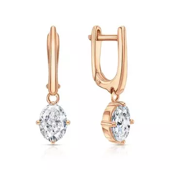 Серебряные серьги с кварцами природными