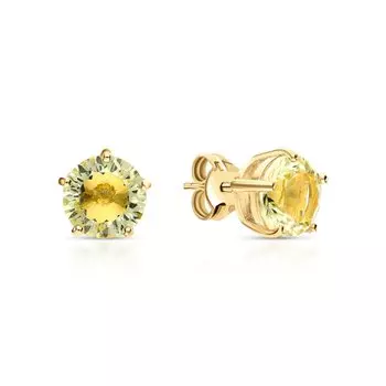 Серебряные серьги с кварцами природными