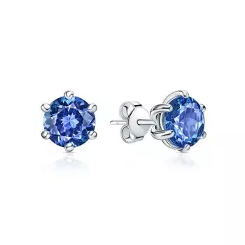 Серебряные серьги с муассанитами