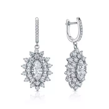 Серебряные серьги с муассанитами