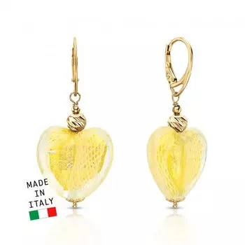 Серебряные серьги с муранским стеклом