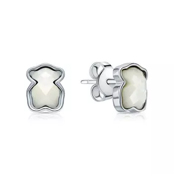 Серебряные серьги с перламутром природным