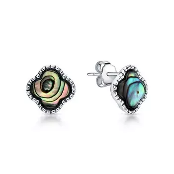 Серебряные серьги с ракушками