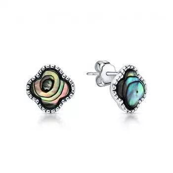 Серебряные серьги с ракушками