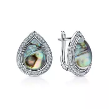 Серебряные серьги с ракушками