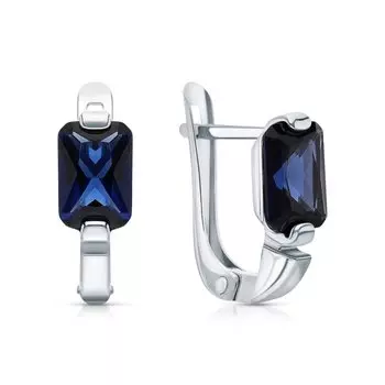 Серебряные серьги с ситаллами