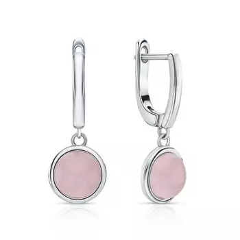 Серебряные серьги с ситаллами