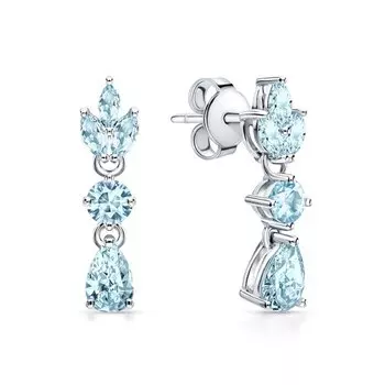 Серебряные серьги с топазами