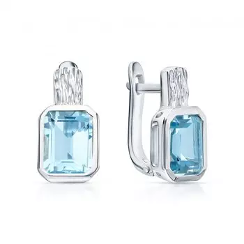 Серебряные серьги с топазами