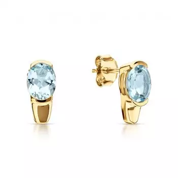 Серебряные серьги с топазами природными