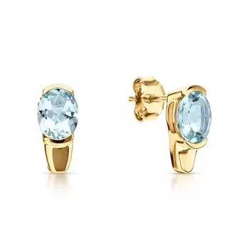 Серебряные серьги с топазами природными