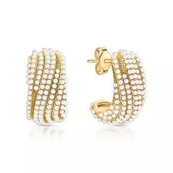 Серебряные серьги с жемчугом