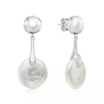 Серебряные серьги с жемчугом