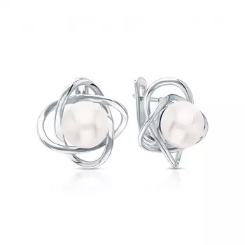 Серебряные серьги с жемчугом