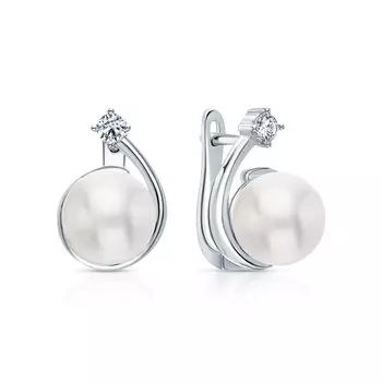 Серебряные серьги с жемчугом