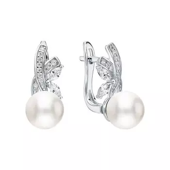 Серебряные серьги с жемчугом