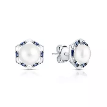 Серебряные серьги с жемчугом