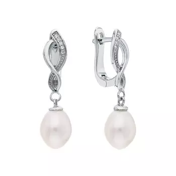 Серебряные серьги с жемчугом