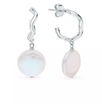 Серебряные серьги с жемчугом