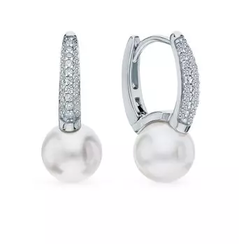 Серебряные серьги с жемчугом