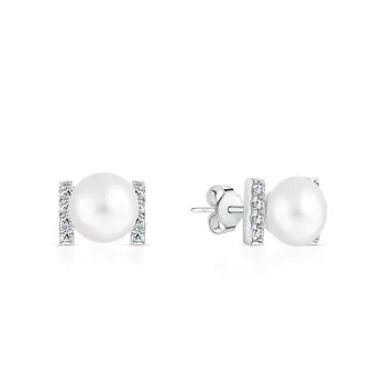 Серебряные серьги с жемчугом